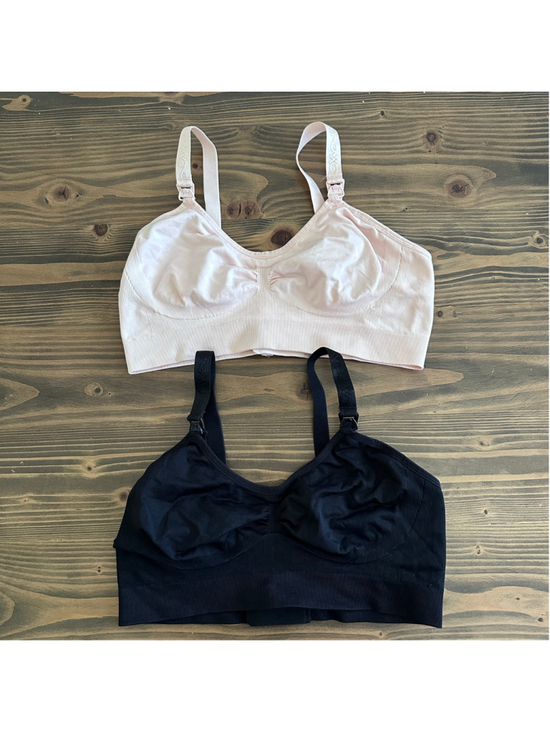 KATHY Other - Kathy Maternity Nursing Bras 2 Pack One Size Black Pink